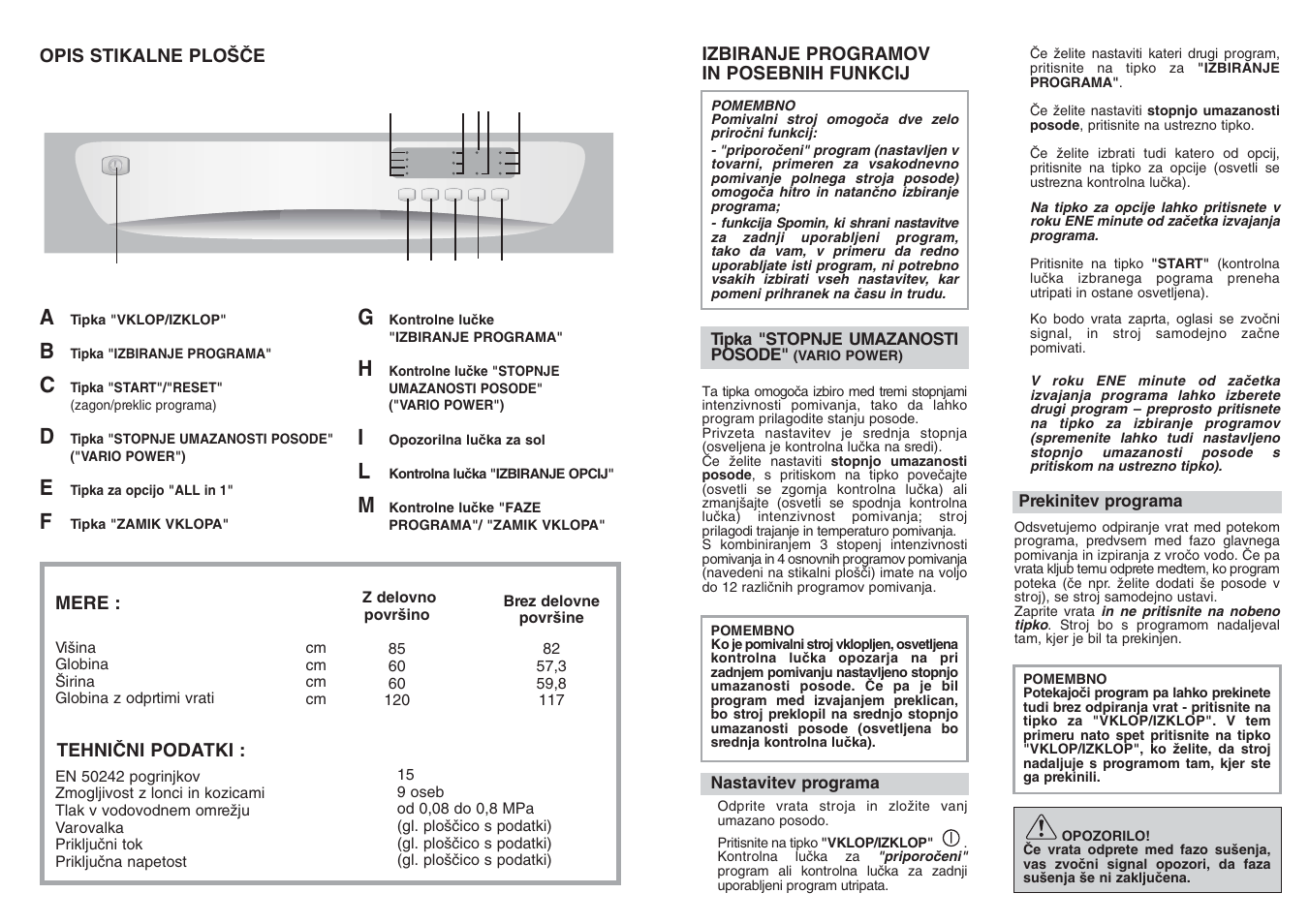Candy CDF8 635 - S User Manual | Page 26 / 45