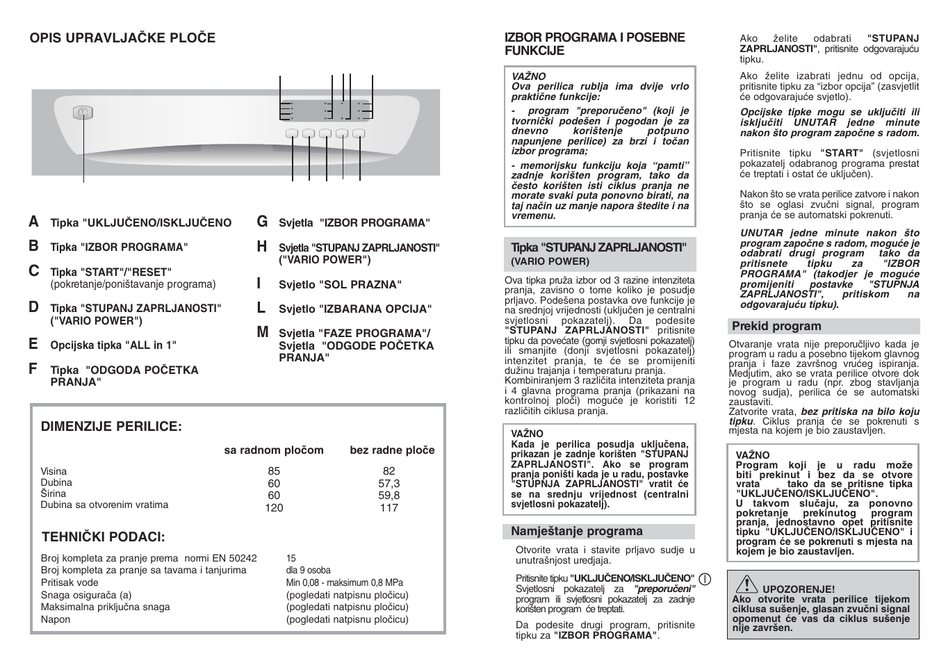 Candy CDF8 635 - S User Manual | Page 40 / 45