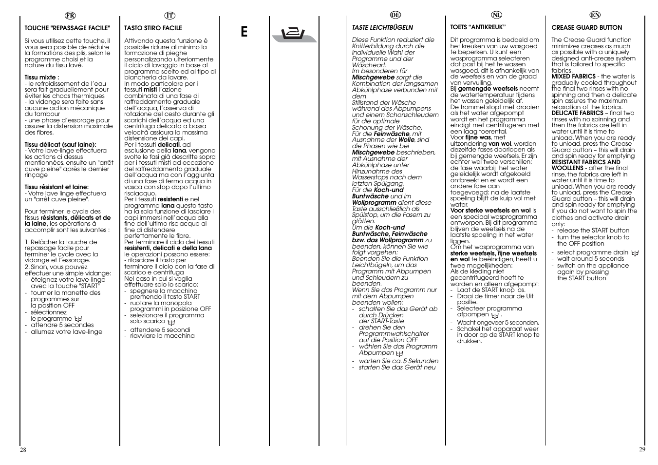 Candy CBL 130 User Manual | Page 15 / 37