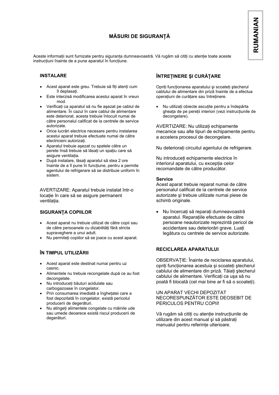 Ru mani an | Candy CFU 1950 E User Manual | Page 86 / 91
