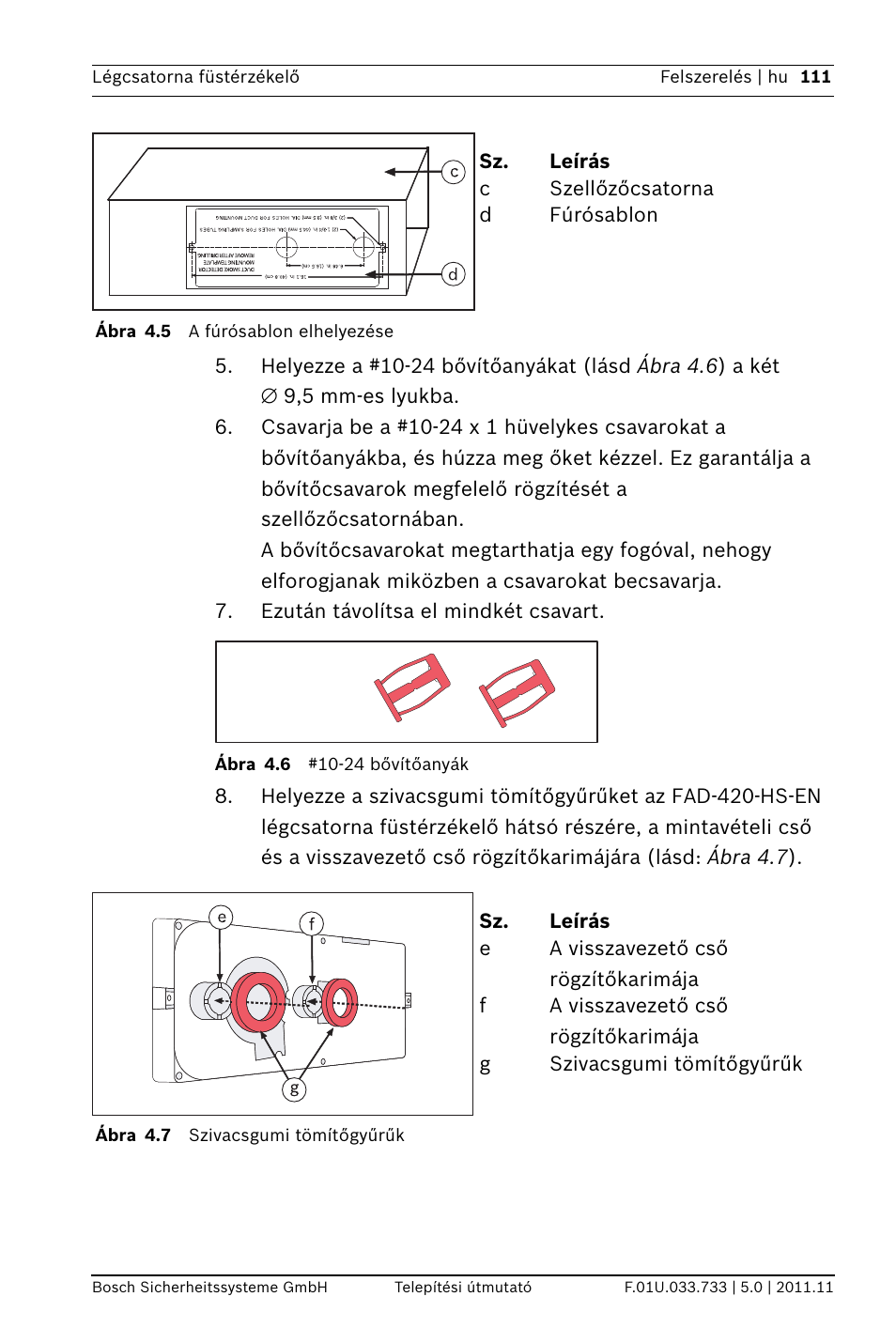 Bosch FAD-420-HS-EN Duct Smoke Detector User Manual | Page 111 / 224