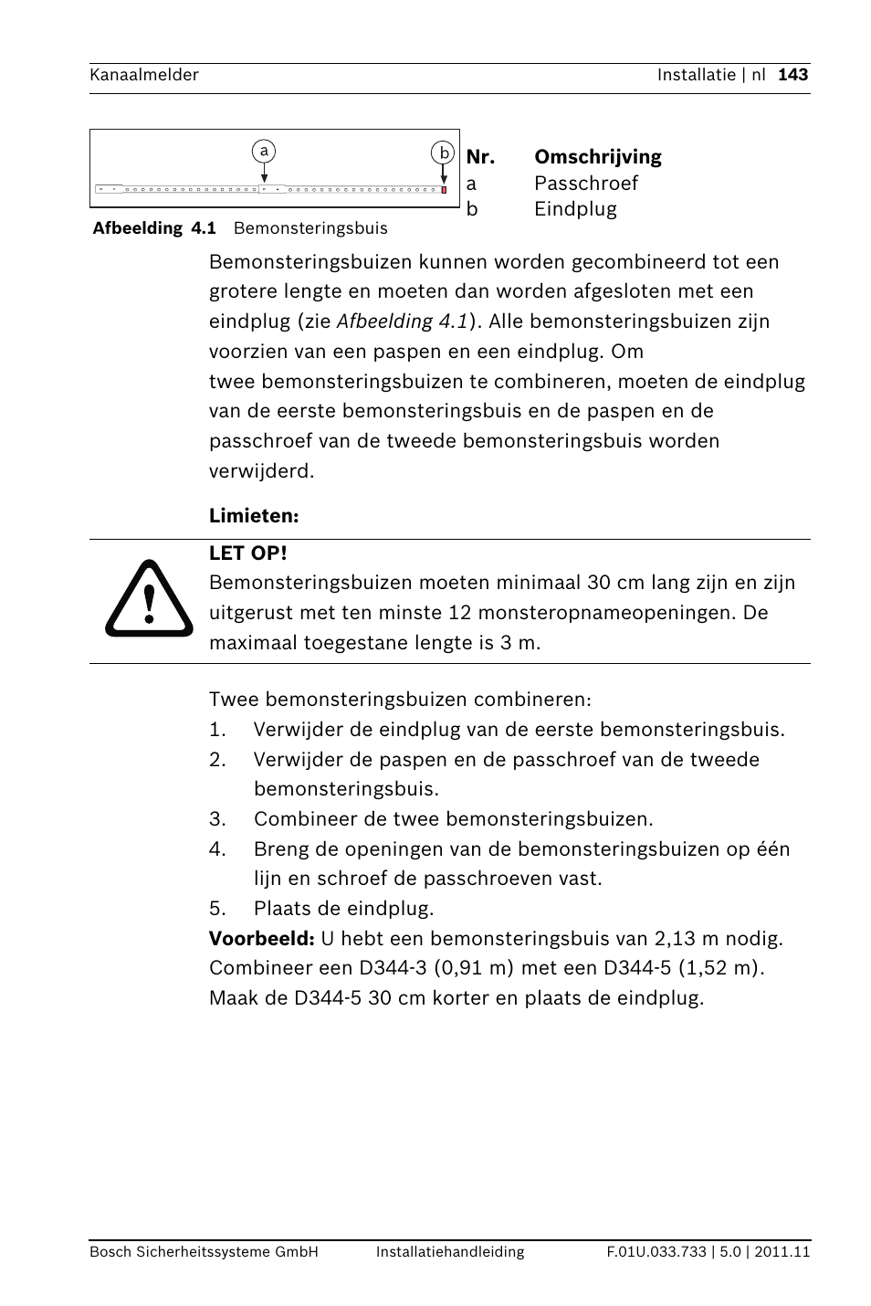 Limieten | Bosch FAD-420-HS-EN Duct Smoke Detector User Manual | Page 143 / 224