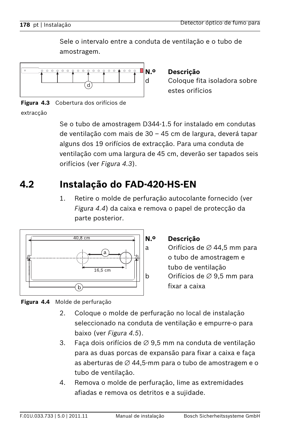 2 instalação do fad-420-hs-en, Hs-en | Bosch FAD-420-HS-EN Duct Smoke Detector User Manual | Page 178 / 224