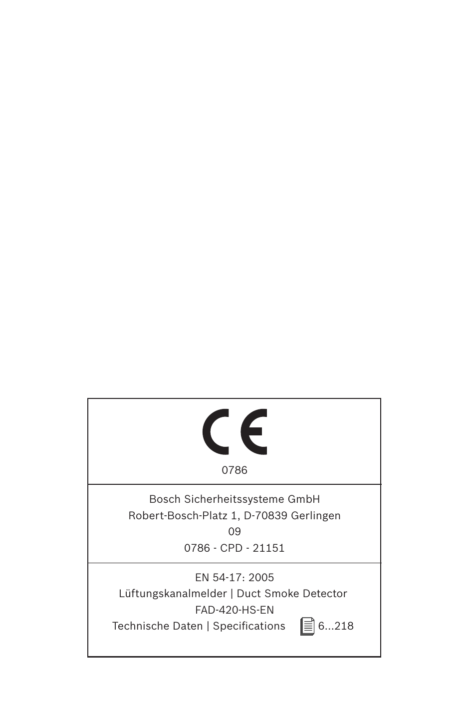 Bosch FAD-420-HS-EN Duct Smoke Detector User Manual | Page 2 / 224