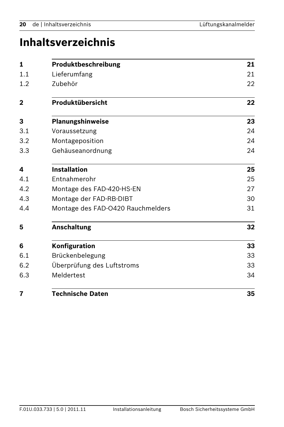 Bosch FAD-420-HS-EN Duct Smoke Detector User Manual | Page 20 / 224