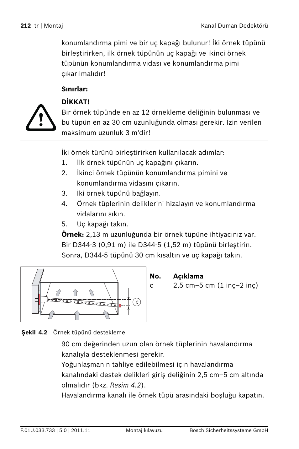 Sınırlar | Bosch FAD-420-HS-EN Duct Smoke Detector User Manual | Page 212 / 224