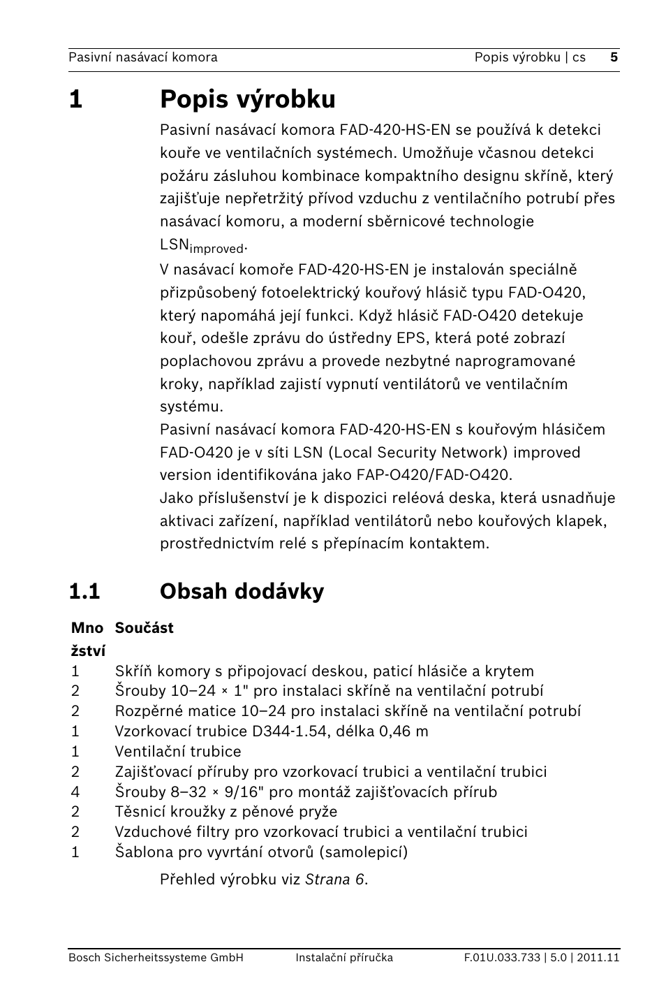 Bosch FAD-420-HS-EN Duct Smoke Detector User Manual | Page 5 / 224