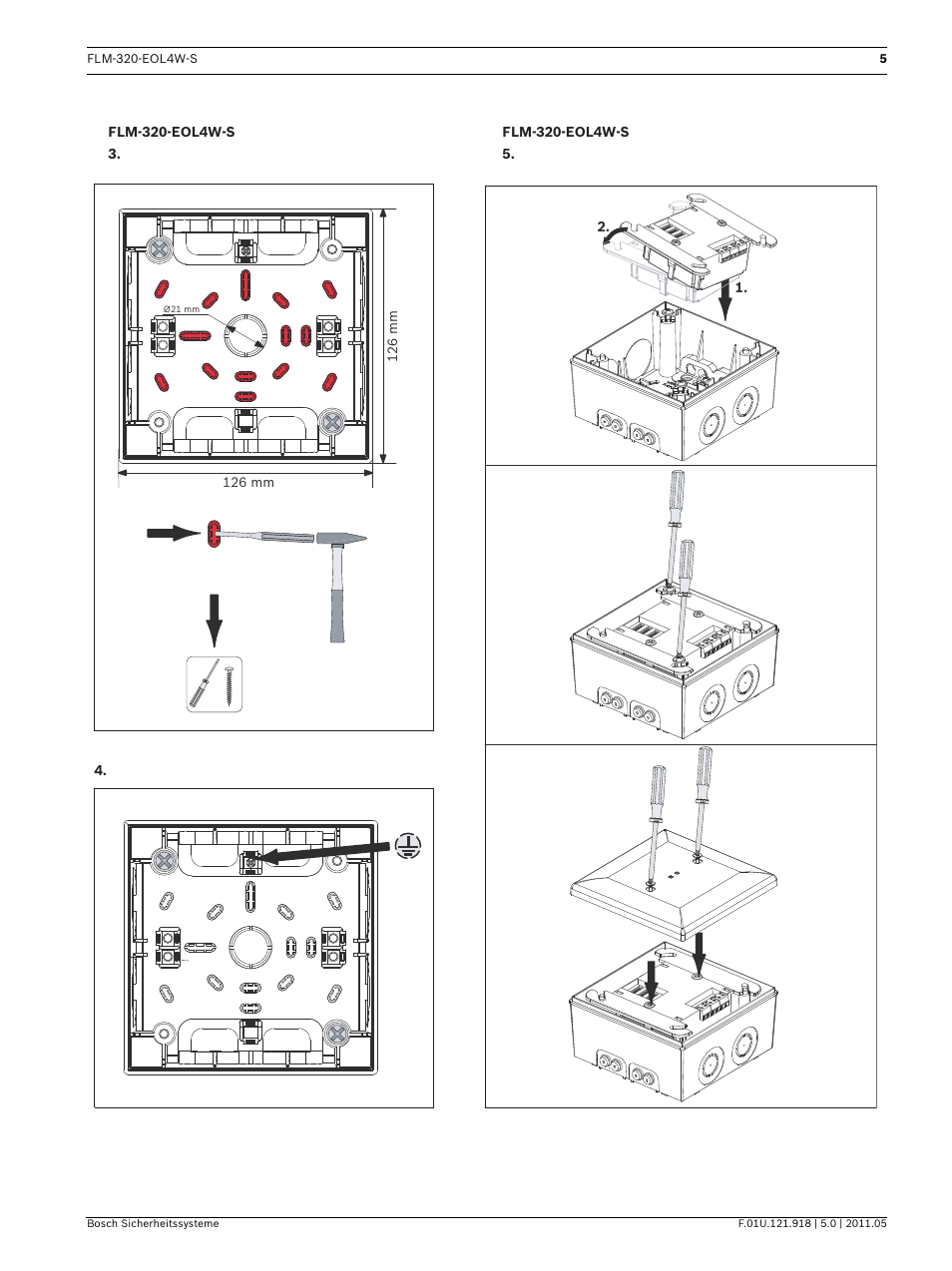 Bosch FLM-320-EOL4W-S Conventional EOL Module 4-Wire User Manual | Page 5 / 24