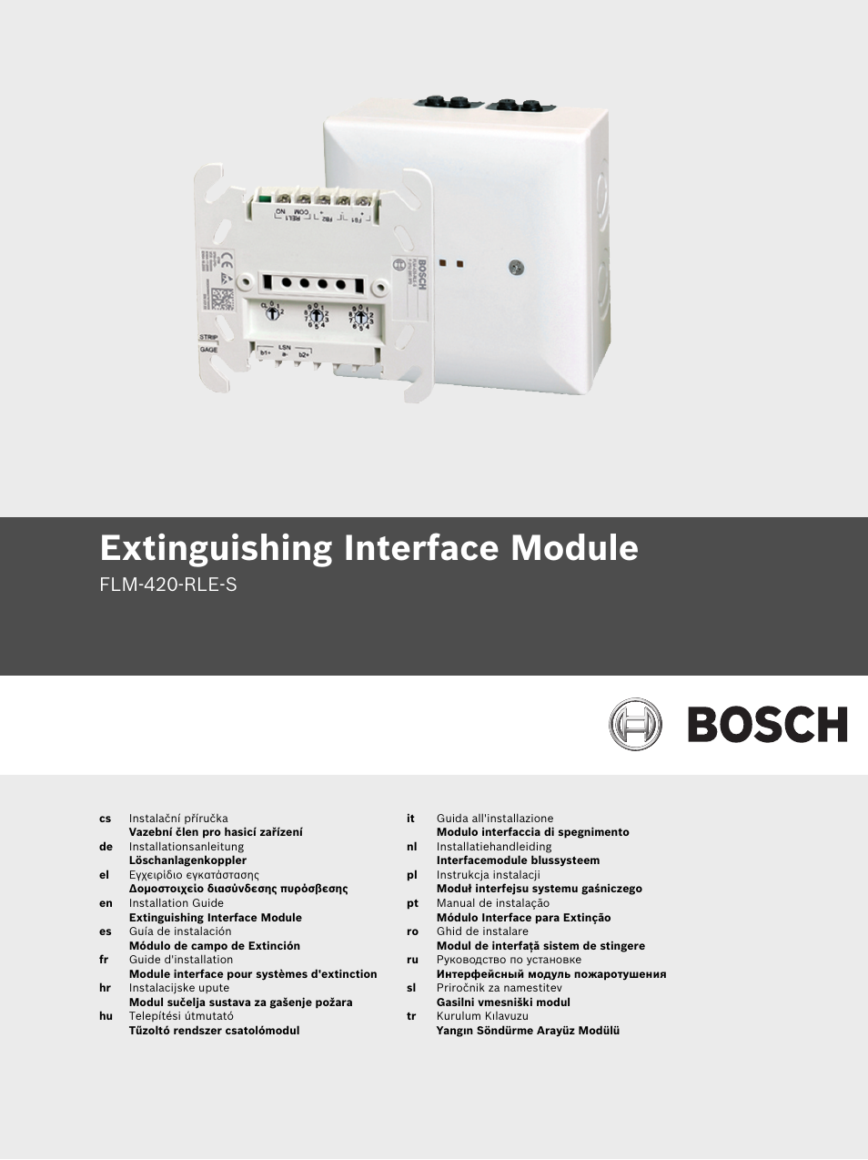 Bosch FLM-420-RLE-S Extinguishing Interface Module User Manual | 28 pages