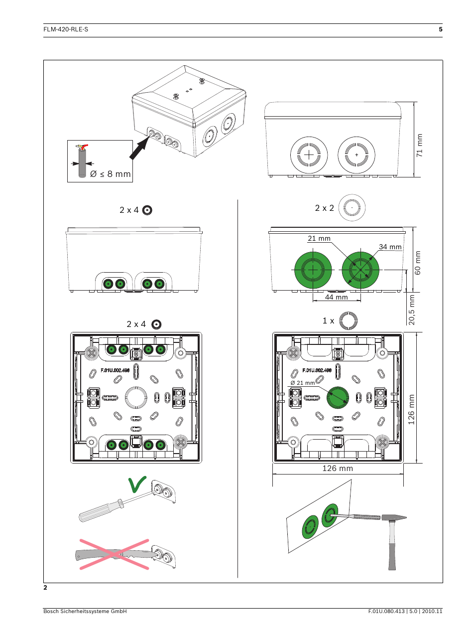 Bosch FLM-420-RLE-S Extinguishing Interface Module User Manual | Page 5 / 28