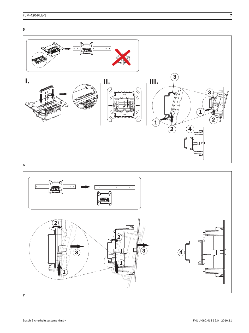 I. ii. iii | Bosch FLM-420-RLE-S Extinguishing Interface Module User Manual | Page 7 / 28