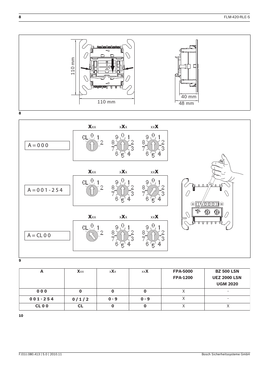 Bosch FLM-420-RLE-S Extinguishing Interface Module User Manual | Page 8 / 28