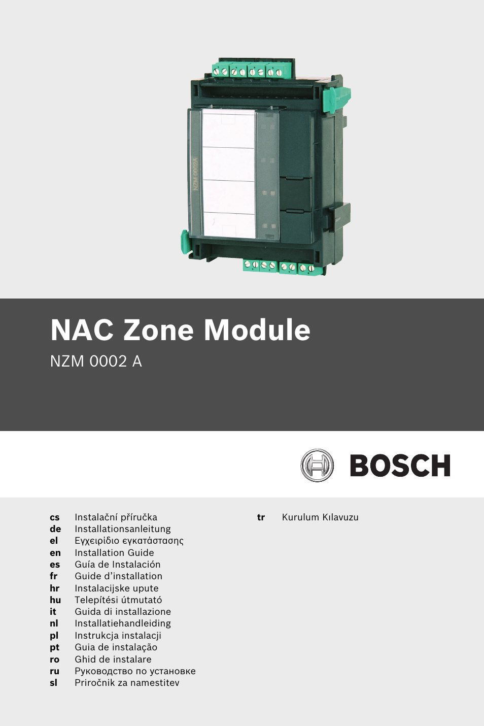 Bosch NZM 0002 A Notification Appliance Zone Module User Manual | 24 pages
