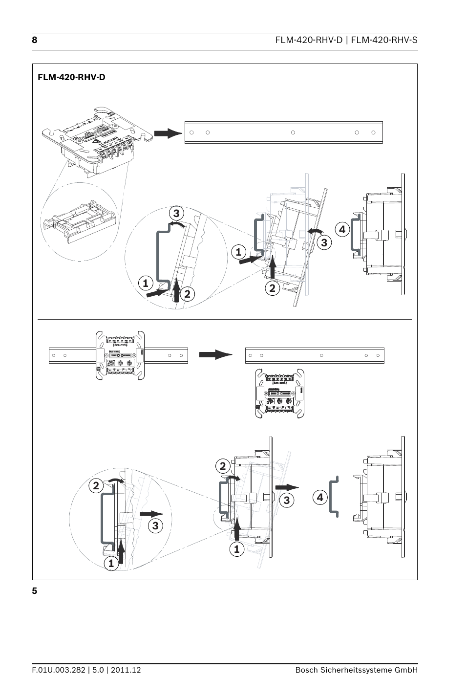 Bosch FLM-420-RHV Relay High Voltage Interface Modules User Manual | Page 8 / 44