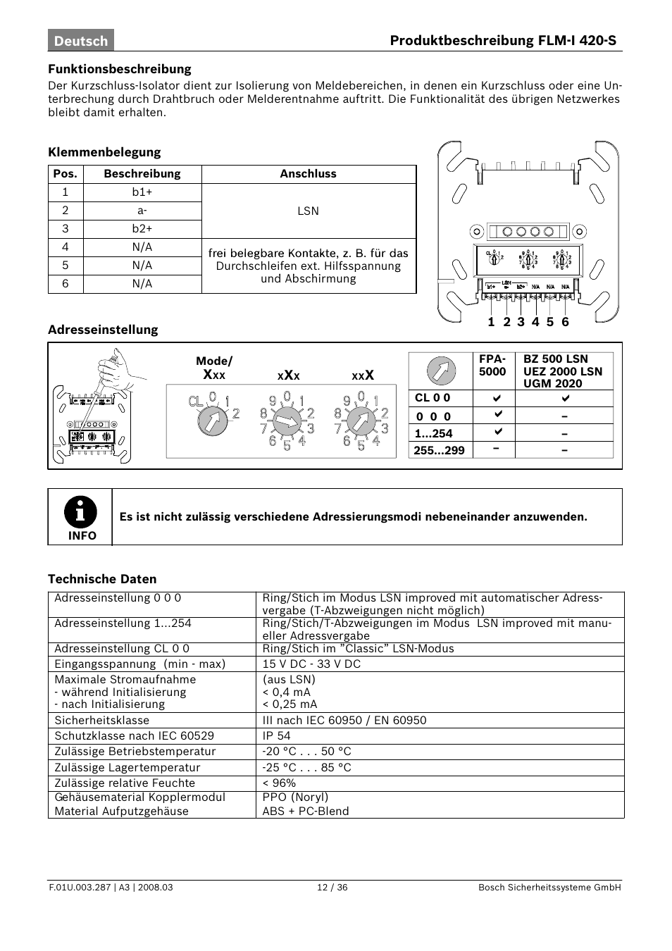 Dd d d | Bosch FLM-I 420-S Short Circuit Isolator User Manual | Page 12 / 36