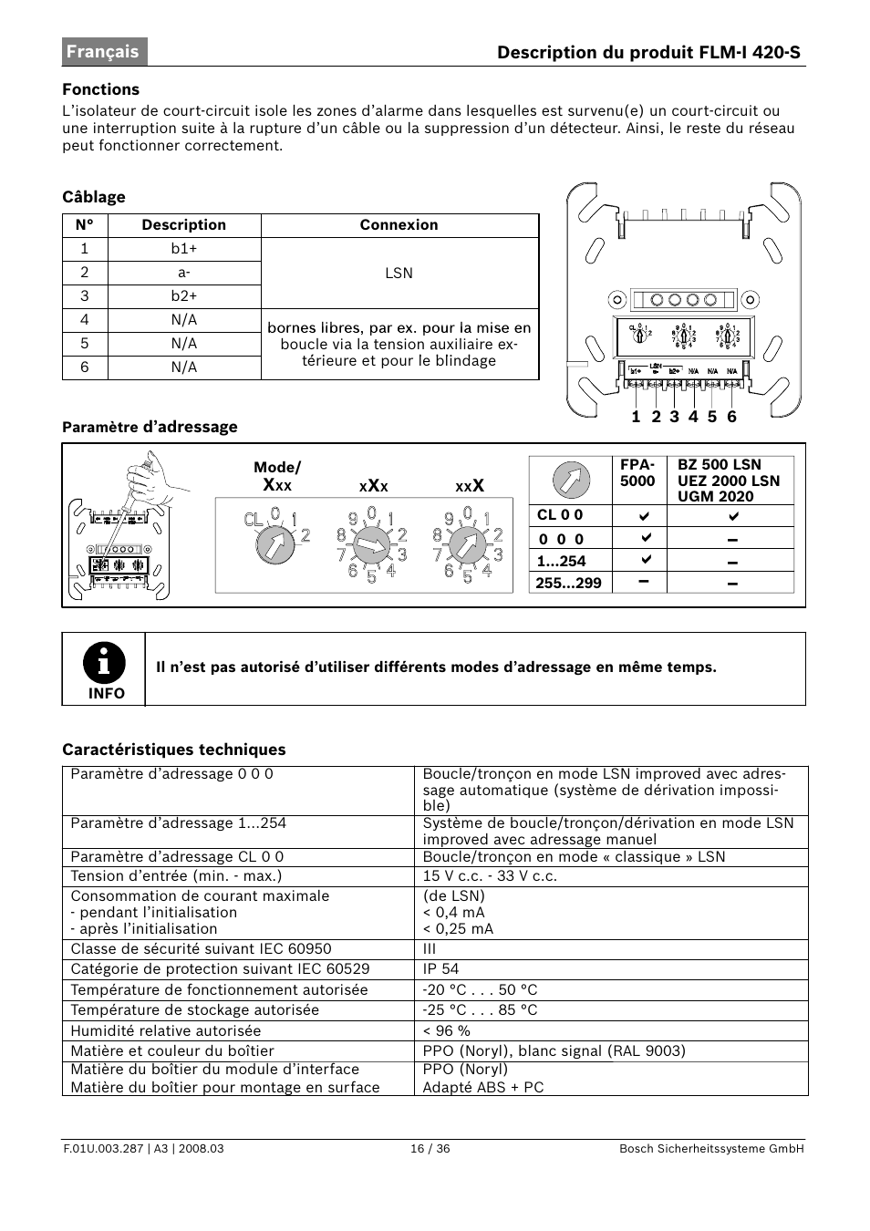 D d d d | Bosch FLM-I 420-S Short Circuit Isolator User Manual | Page 16 / 36