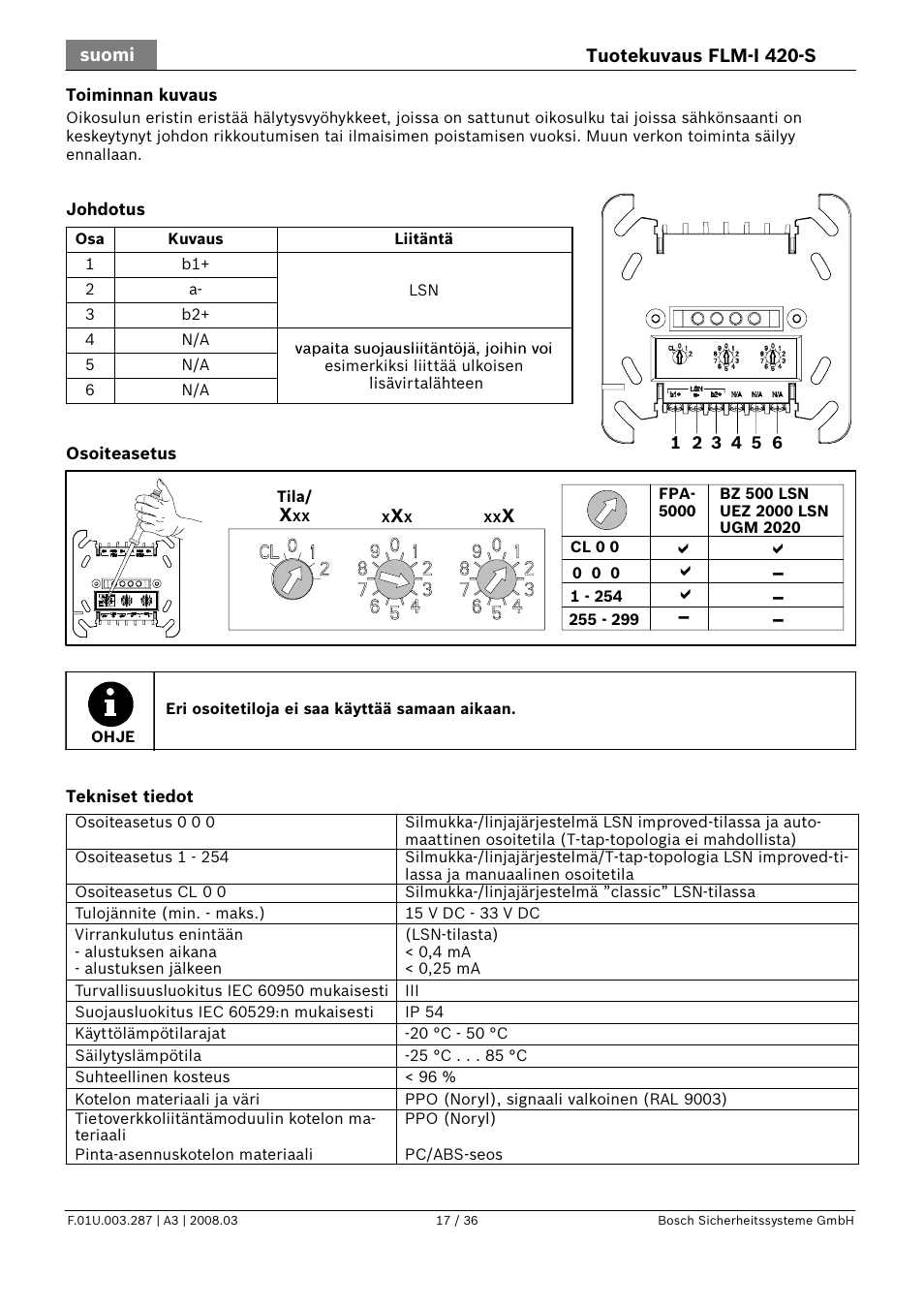 D d d d | Bosch FLM-I 420-S Short Circuit Isolator User Manual | Page 17 / 36