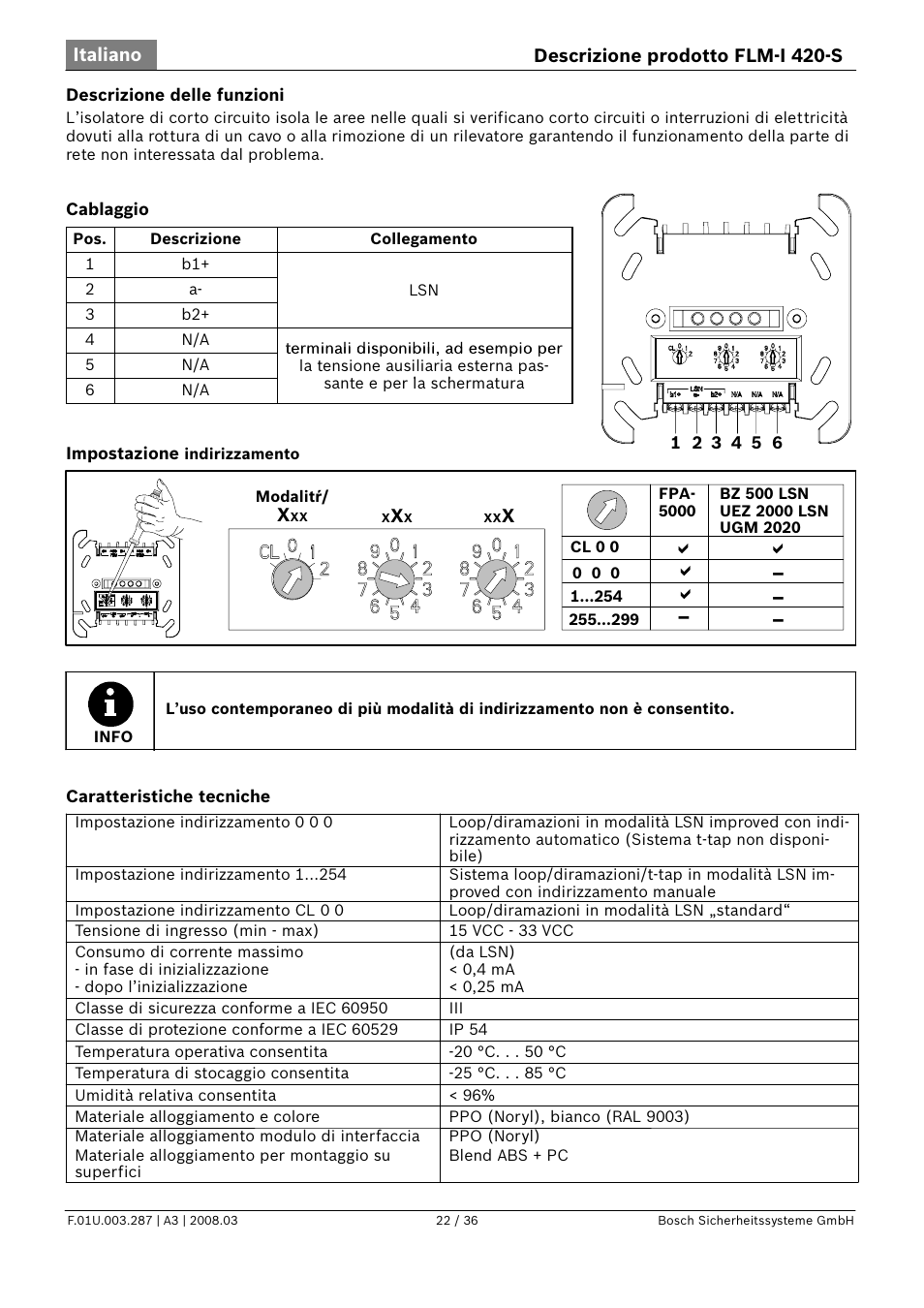 D d d d | Bosch FLM-I 420-S Short Circuit Isolator User Manual | Page 22 / 36