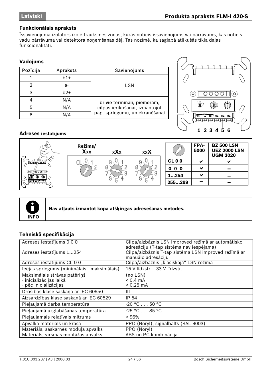 D d d d | Bosch FLM-I 420-S Short Circuit Isolator User Manual | Page 24 / 36