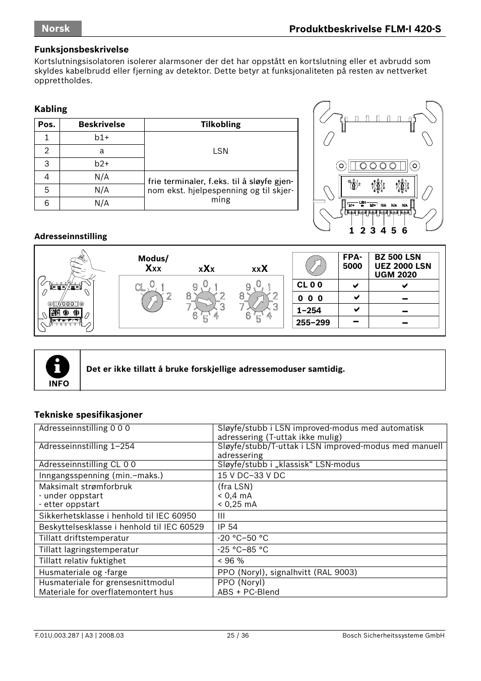 D d d d | Bosch FLM-I 420-S Short Circuit Isolator User Manual | Page 25 / 36