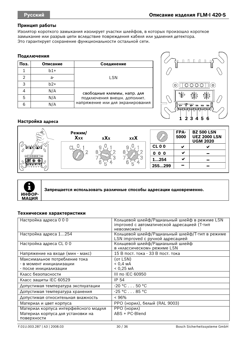 D d d d | Bosch FLM-I 420-S Short Circuit Isolator User Manual | Page 30 / 36