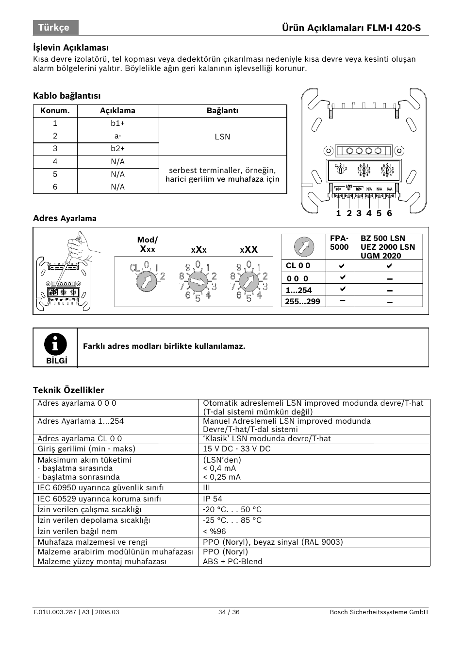 D d d d | Bosch FLM-I 420-S Short Circuit Isolator User Manual | Page 34 / 36