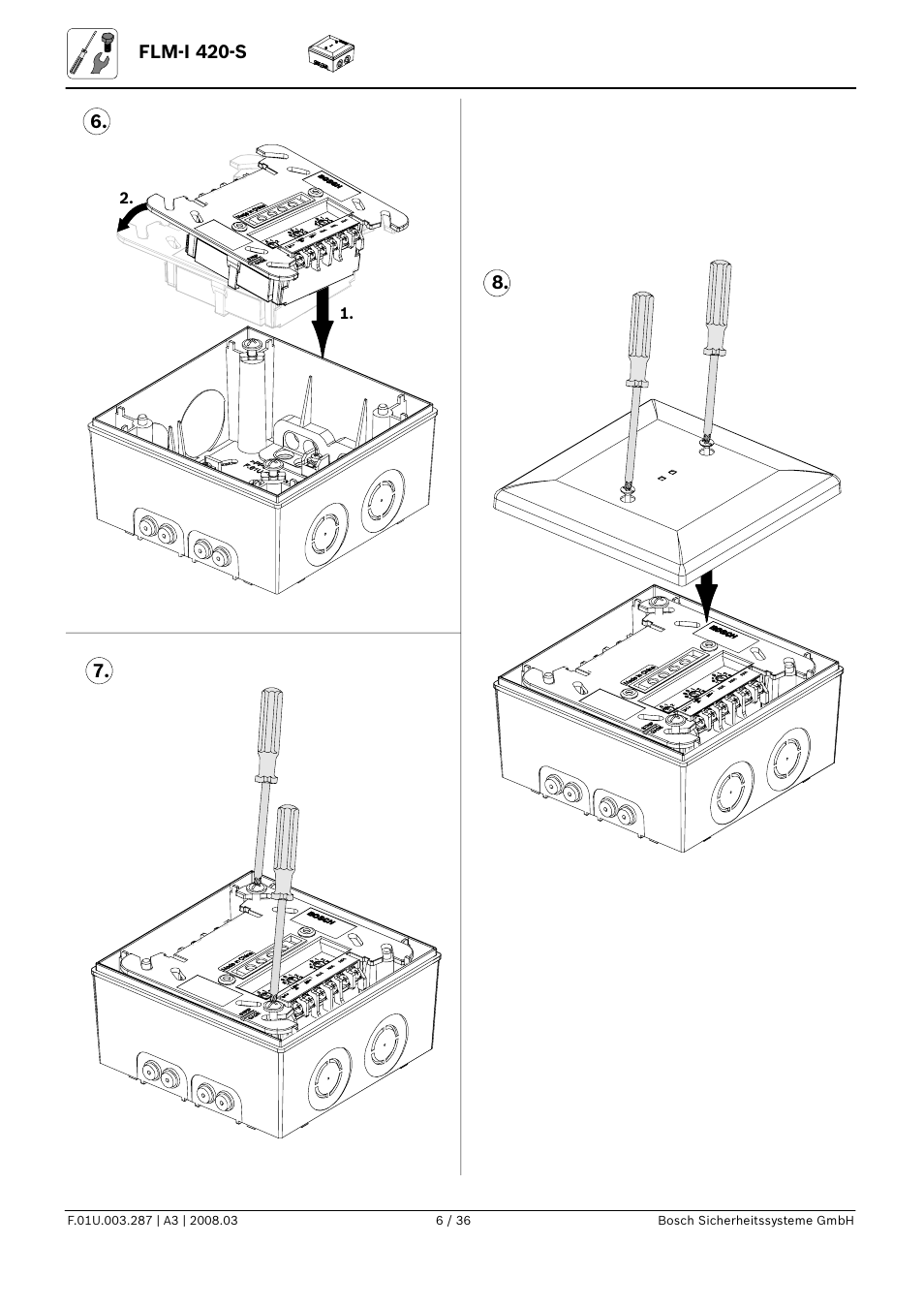 Bosch FLM-I 420-S Short Circuit Isolator User Manual | Page 6 / 36