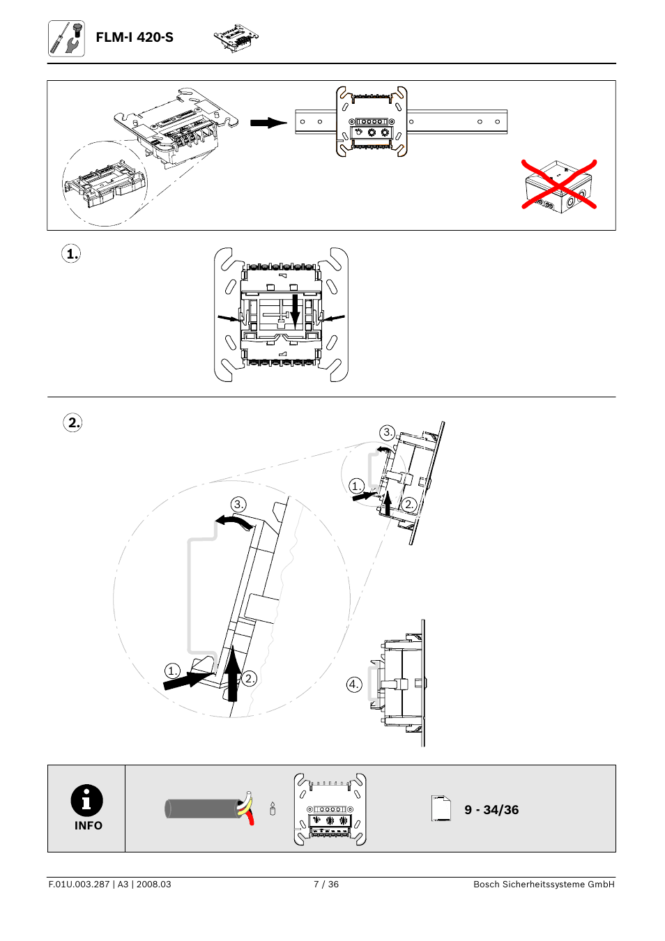 Bosch FLM-I 420-S Short Circuit Isolator User Manual | Page 7 / 36