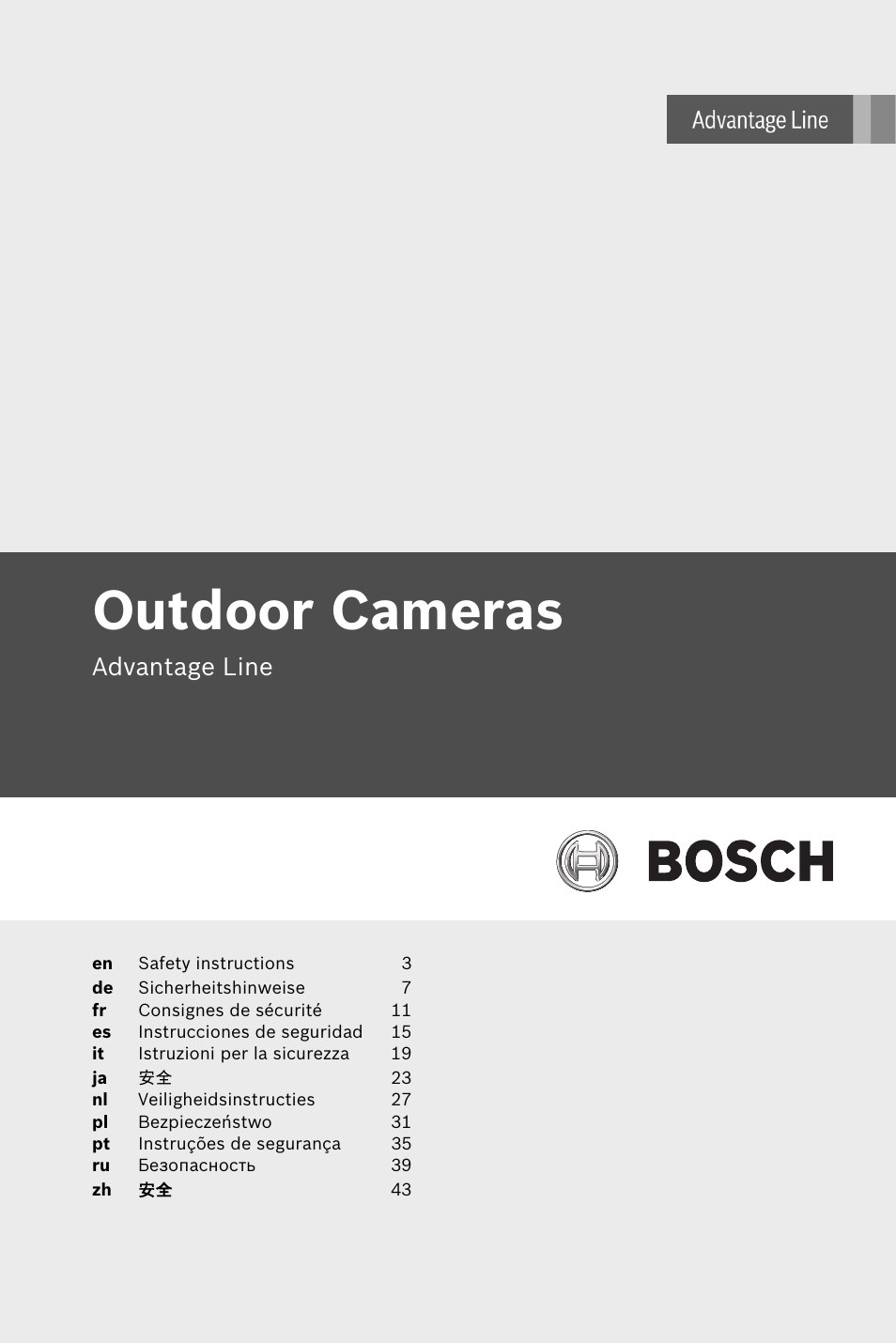 Bosch WZ18 Integrated IR Bullet Camera User Manual | 48 pages