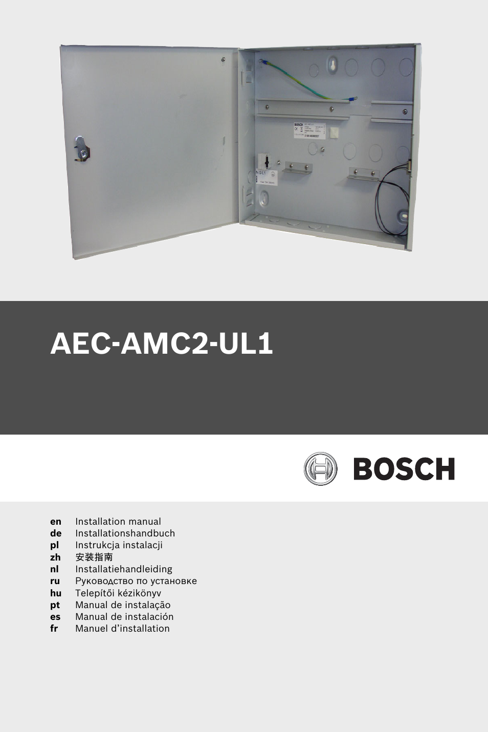 Bosch AMC2 ENC-UL1 - Enclosure - Small User Manual | 88 pages