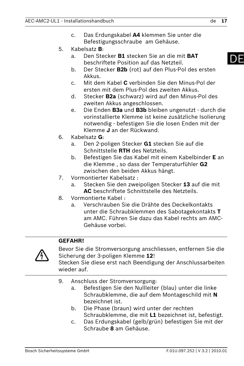 Bosch AMC2 ENC-UL1 - Enclosure - Small User Manual | Page 17 / 88