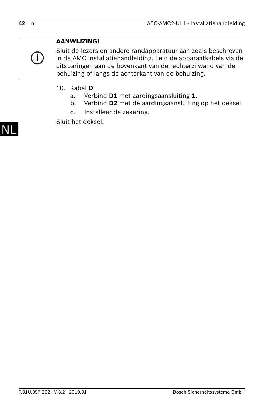 Bosch AMC2 ENC-UL1 - Enclosure - Small User Manual | Page 42 / 88