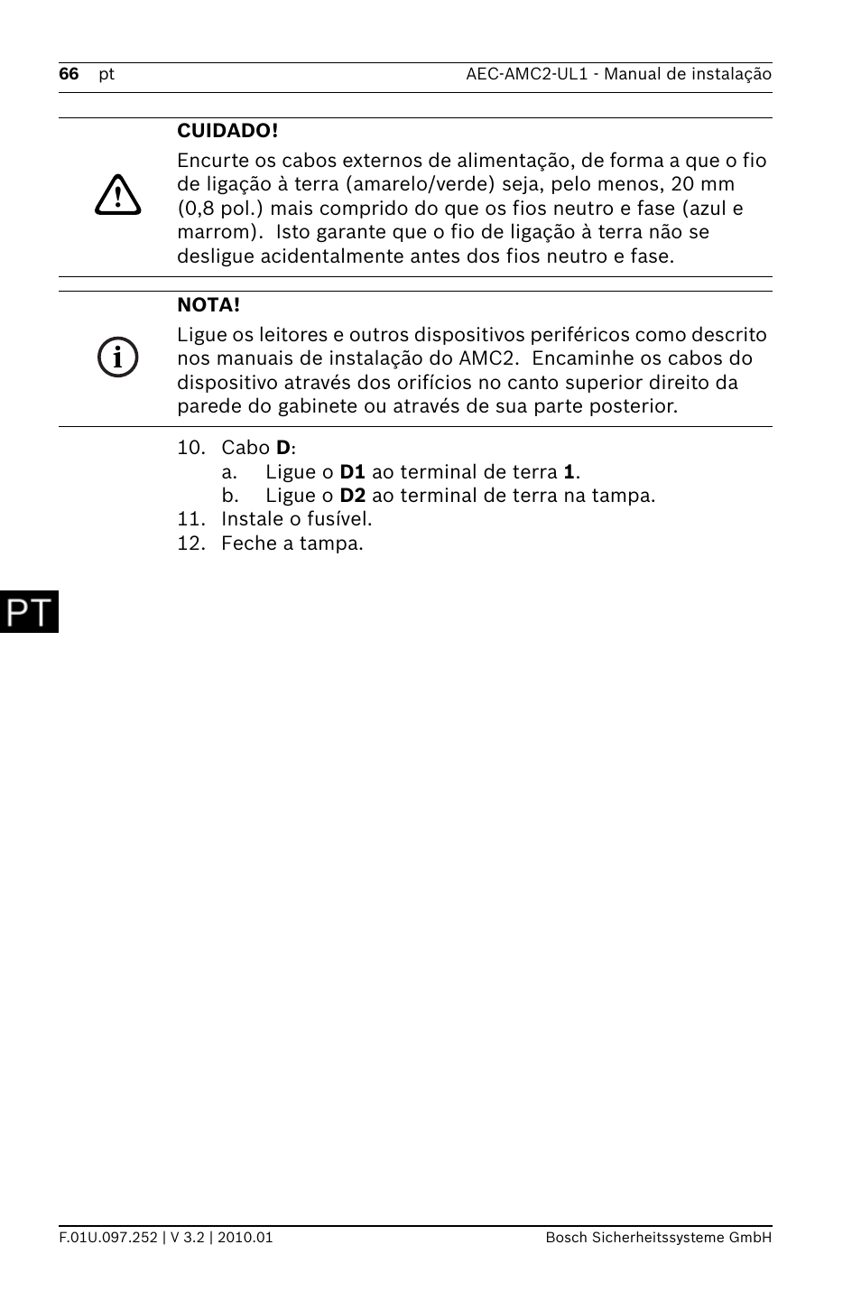 Bosch AMC2 ENC-UL1 - Enclosure - Small User Manual | Page 66 / 88