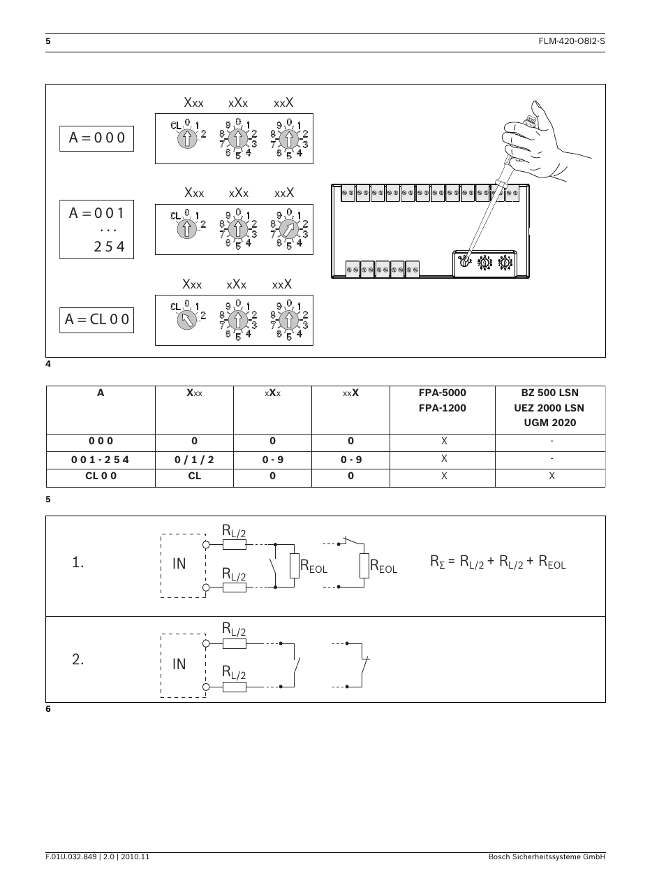 2. r | Bosch FLM-420-O8I2-S Octo-output Interface Module with 2 Inputs User Manual | Page 5 / 40