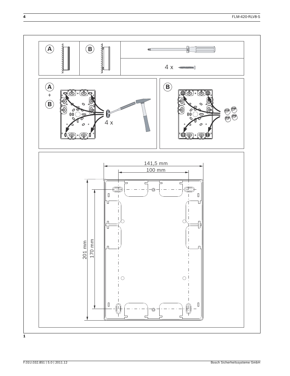 Bosch FLM-420-RLV8-S Octo-relay Interface Module Low Voltage User Manual | Page 4 / 24