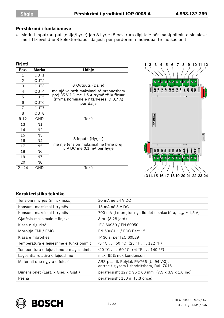 Bosch IOP 0008 A Input User Manual | Page 4 / 32