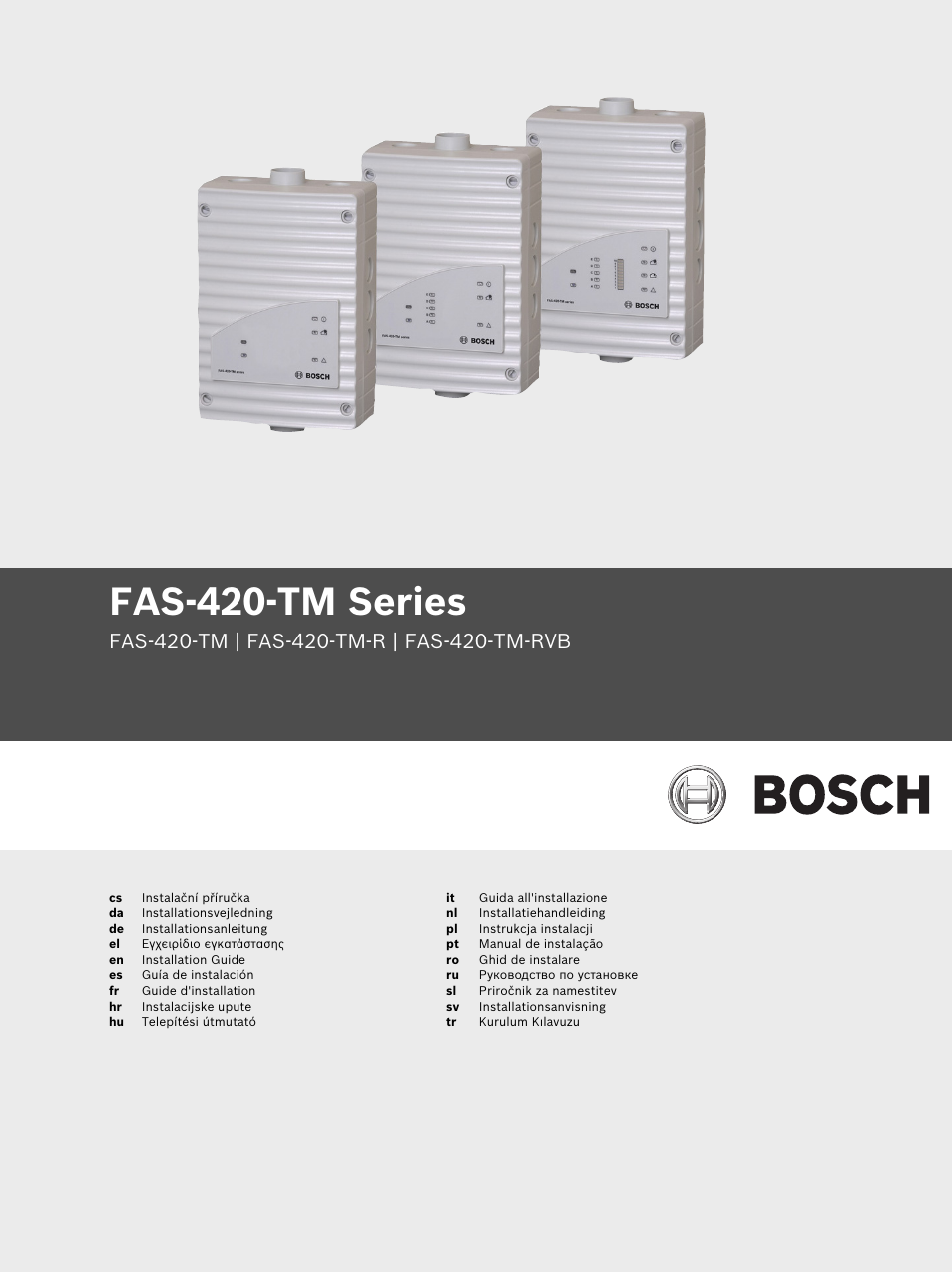 Bosch FAS-420-TM Series Aspirating Smoke Detectors LSN improved version User Manual | 96 pages