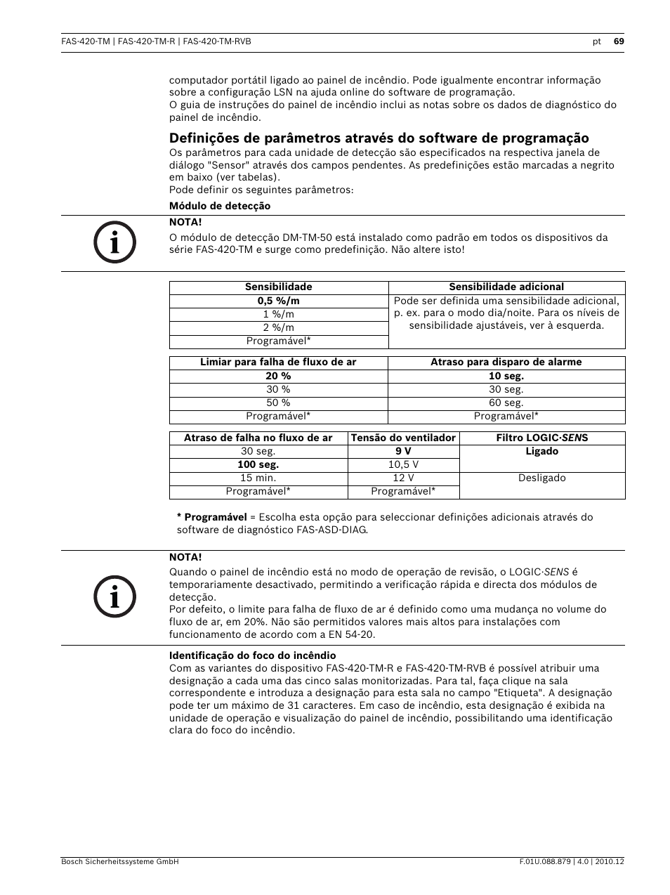 Módulo de detecção, Identificação do foco do incêndio | Bosch FAS-420-TM Series Aspirating Smoke Detectors LSN improved version User Manual | Page 69 / 96