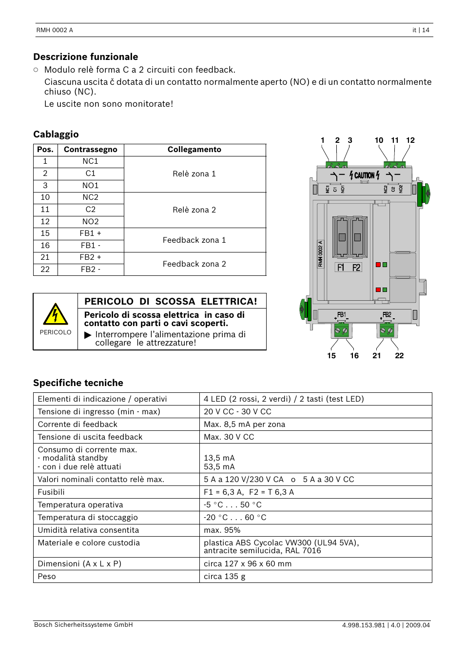 Bosch RMH 0002 A Relay Module User Manual | Page 14 / 24