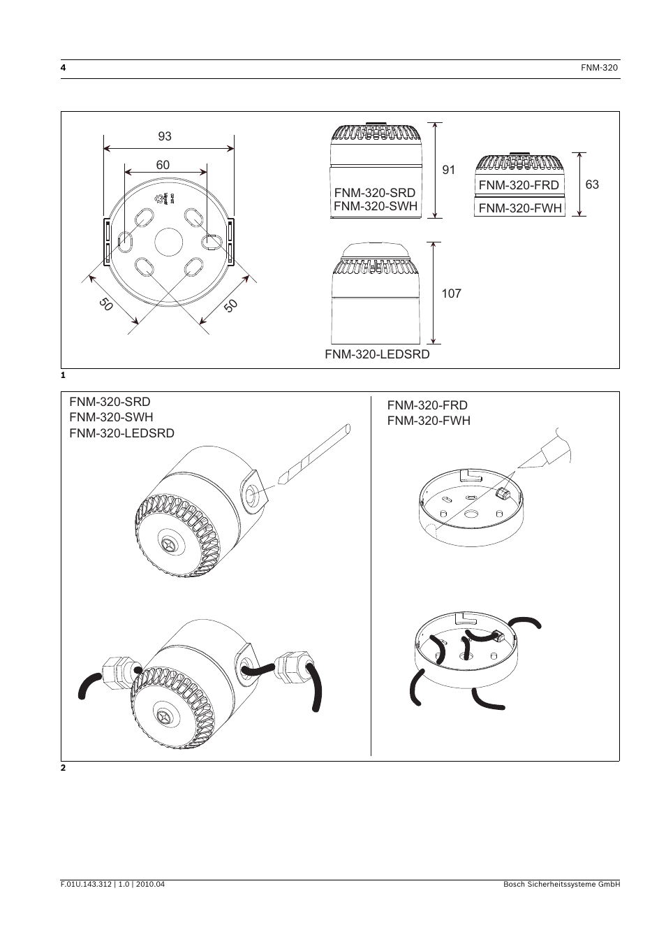 Bosch FNM-320 Sounders Conventional User Manual | Page 4 / 20