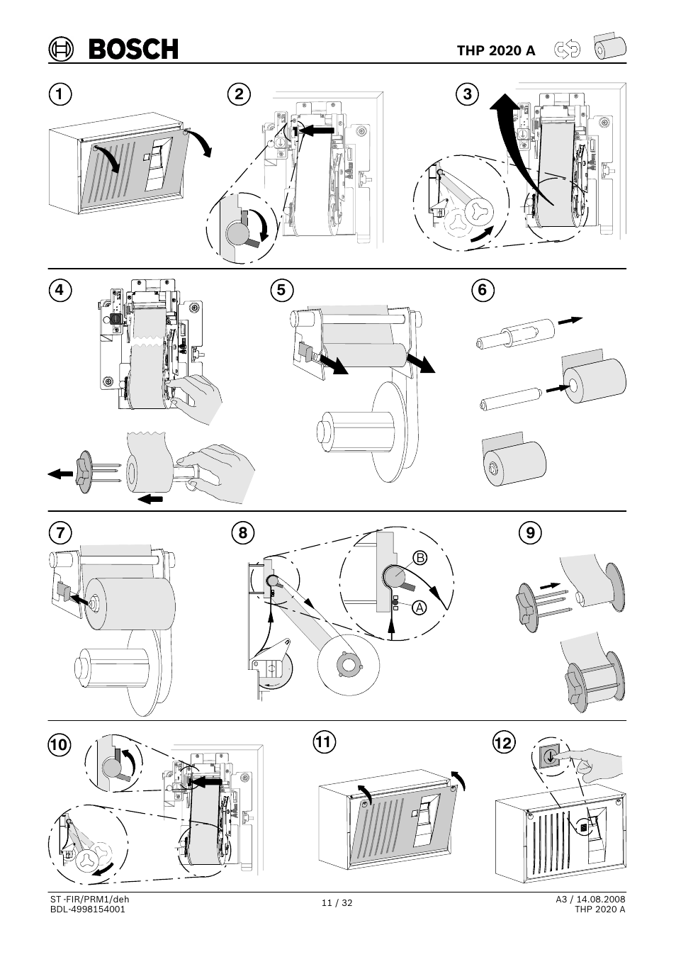 Bosch THP 2020 A Thermal Printer User Manual | Page 11 / 32