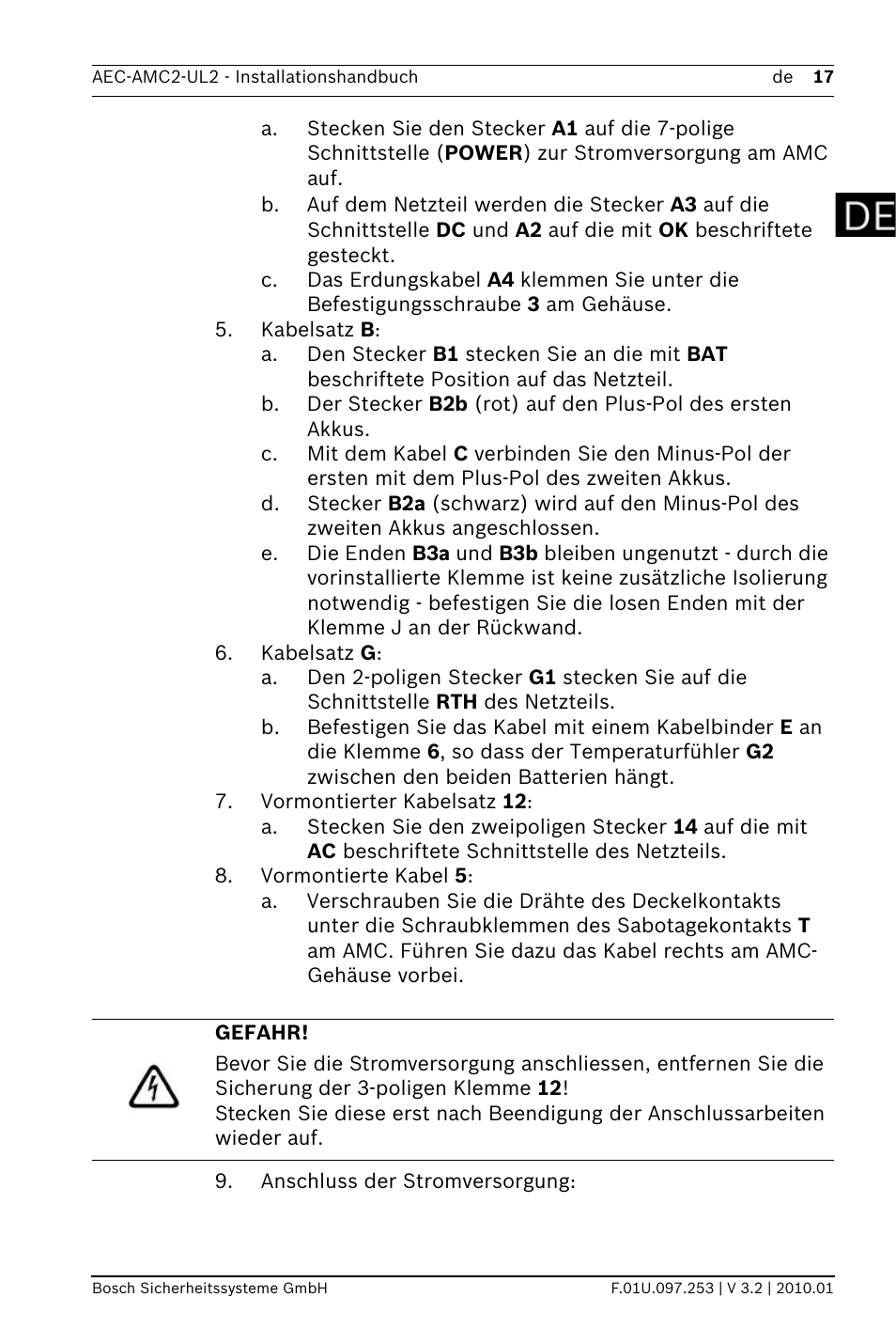 Bosch AMC2 ENC-UL2 - Enclosure - Large User Manual | Page 17 / 92