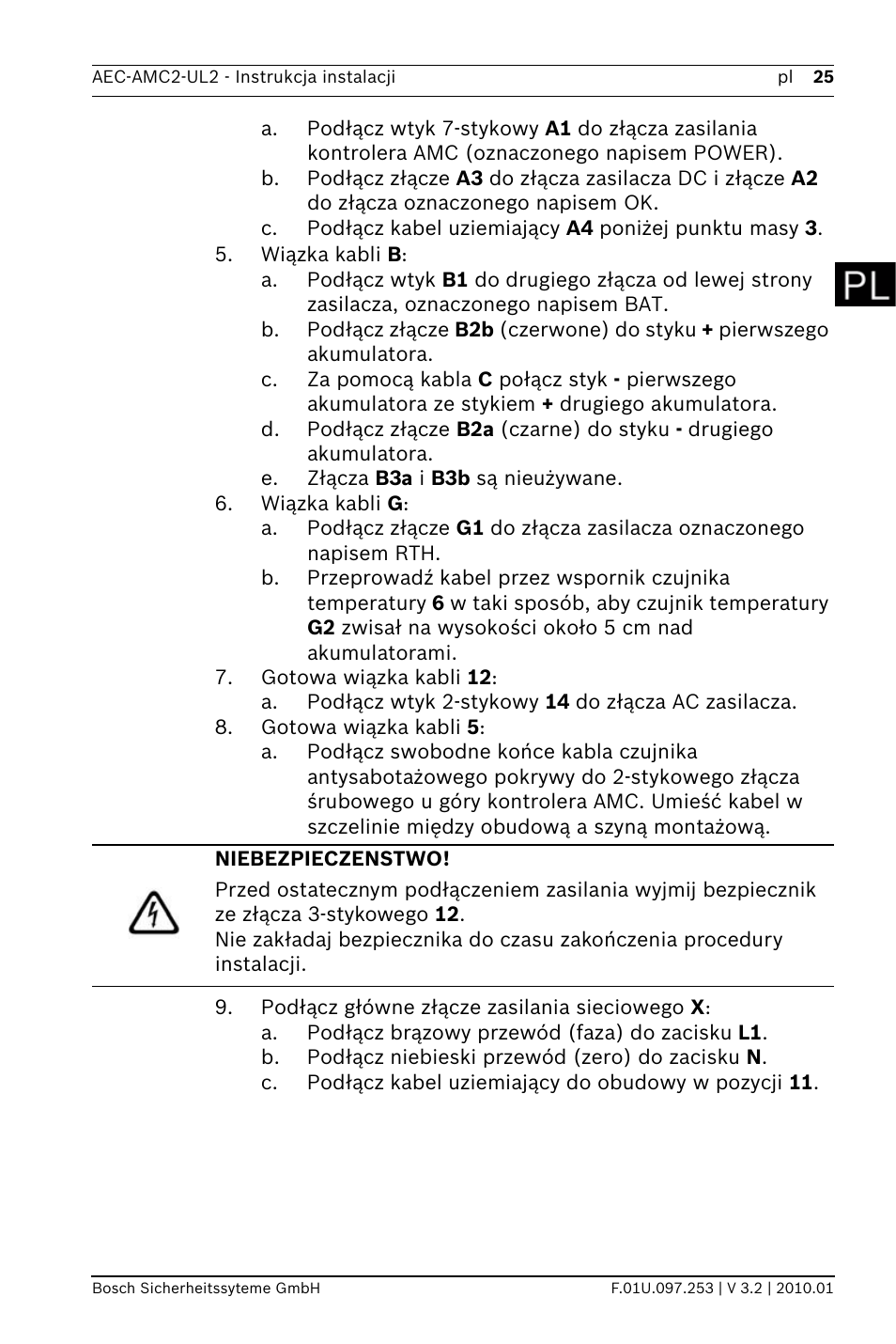 Bosch AMC2 ENC-UL2 - Enclosure - Large User Manual | Page 25 / 92