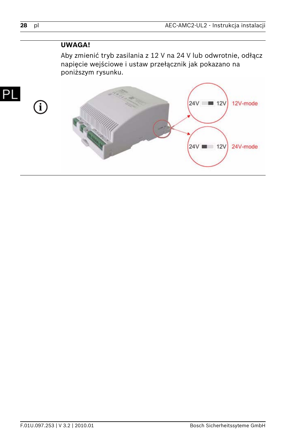 Bosch AMC2 ENC-UL2 - Enclosure - Large User Manual | Page 28 / 92