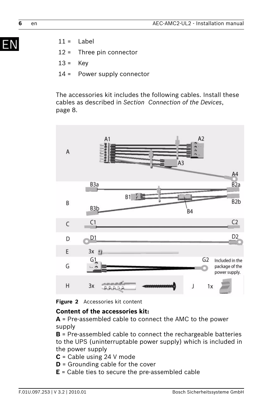 Bosch AMC2 ENC-UL2 - Enclosure - Large User Manual | Page 6 / 92