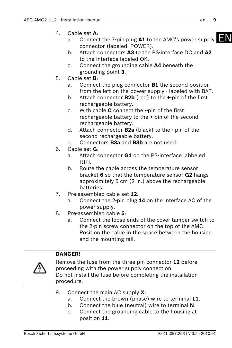 Bosch AMC2 ENC-UL2 - Enclosure - Large User Manual | Page 9 / 92