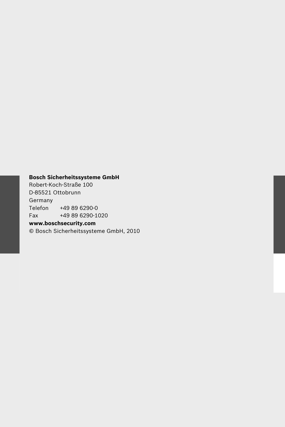Bosch AMC2 ENC-UL2 - Enclosure - Large User Manual | Page 92 / 92
