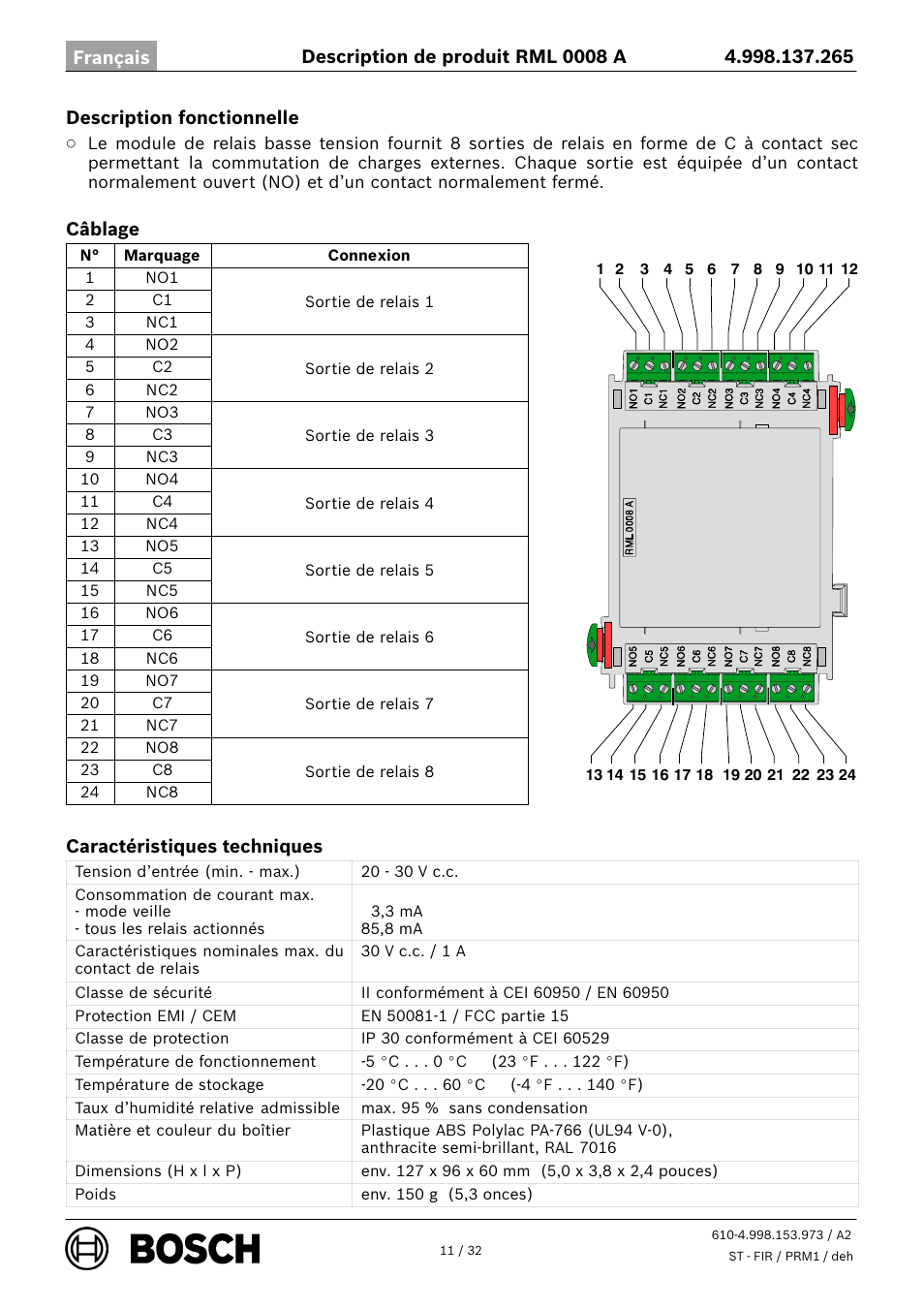 Bosch RML 0008 A Relay Module User Manual | Page 11 / 32