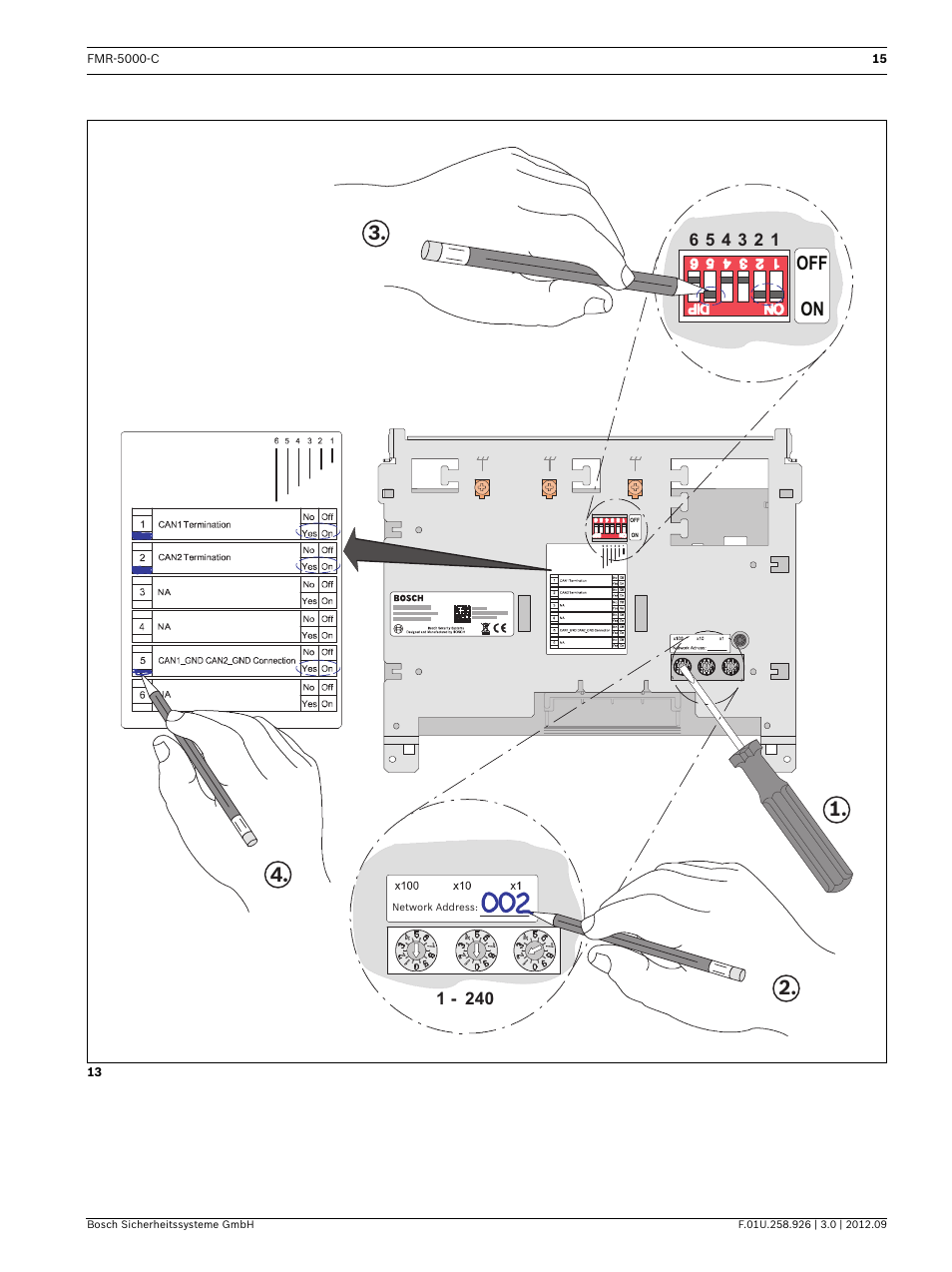 Off on | Bosch Remote Keypad User Manual | Page 15 / 48