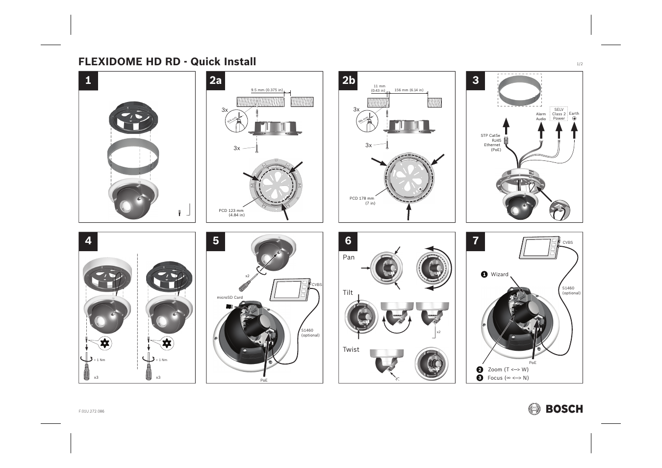 Bosch FLEXIDOME starlight HD 720p60 RD User Manual | 2 pages